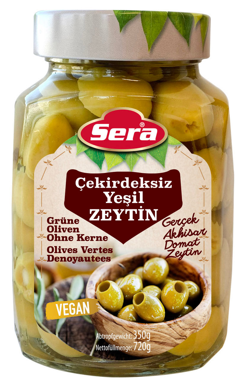 Green Olives stuffed with Whole Almonds – Gourmet Mediterranean Snack 350g