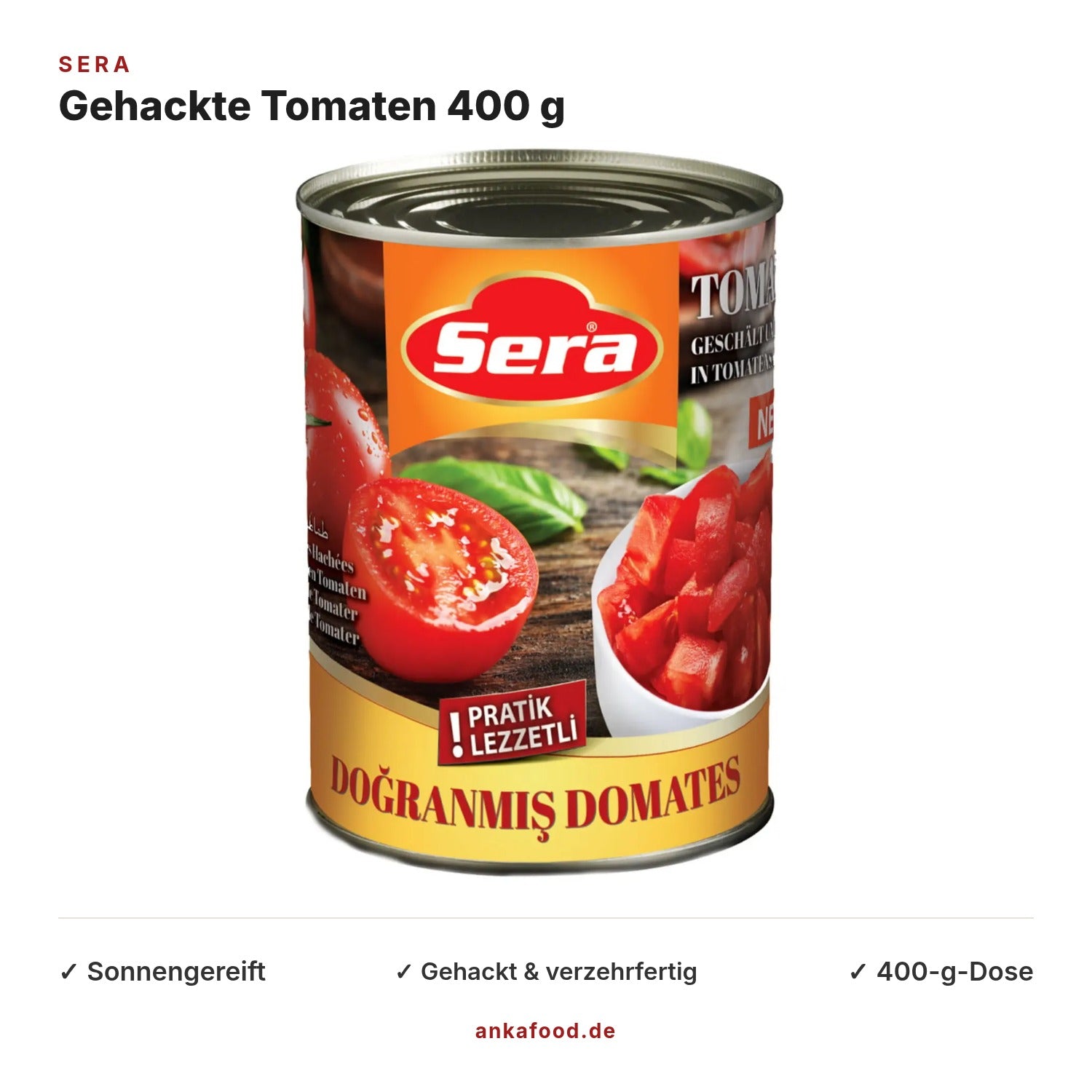 Sera Gehackte Tomaten 400 g – Anka Food