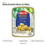 Sera Grüne Cocktail-Oliven XL 800 g – Anka Food