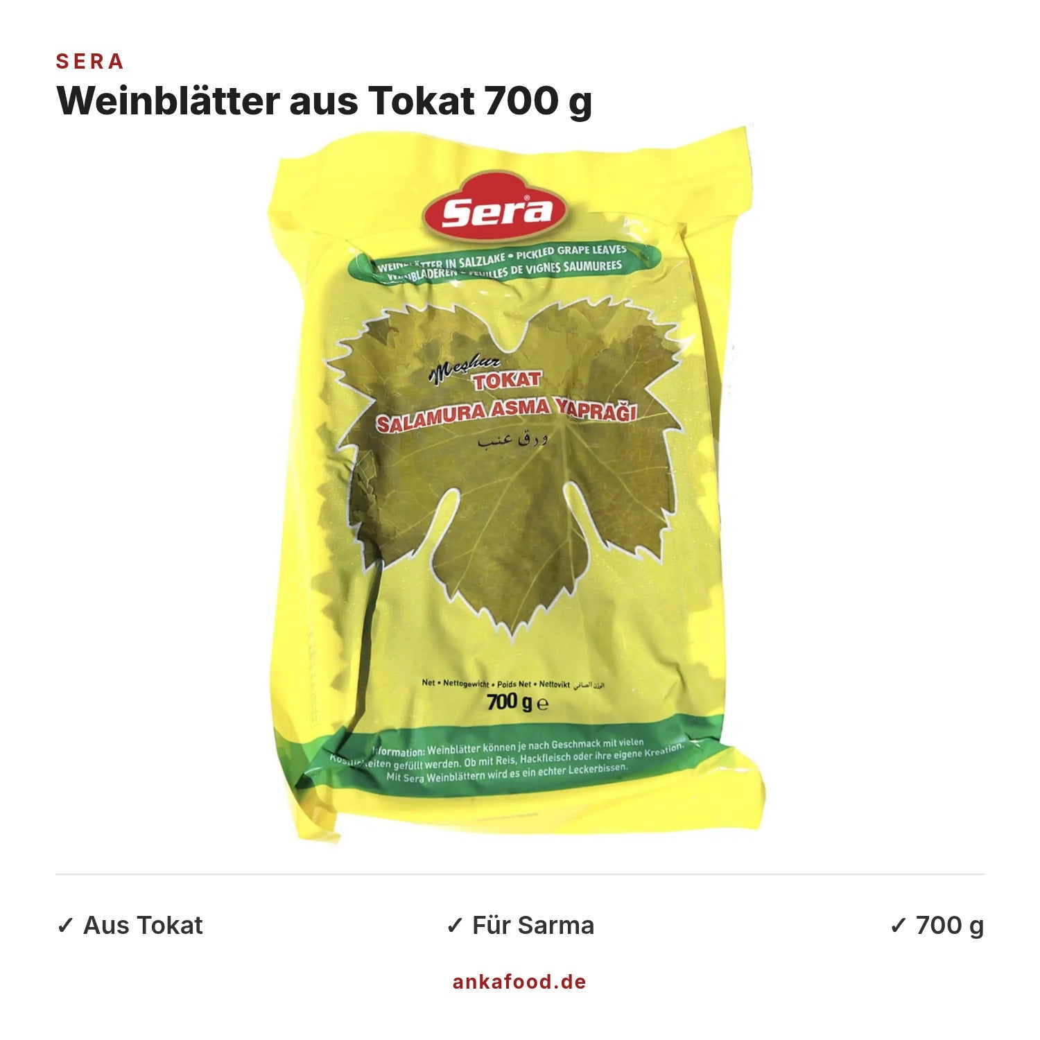Sera Weinblätter aus Tokat 700 g – Anka Food