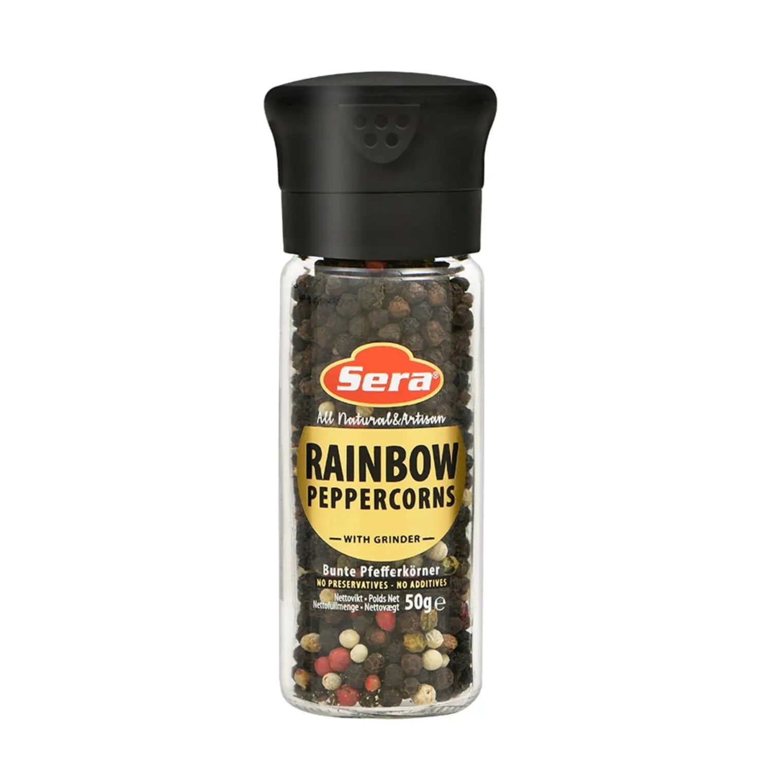 Bunte Pfefferkörner 50g mit Mühle – Rainbow Peppercorns frisch gemahlen – Anka Food