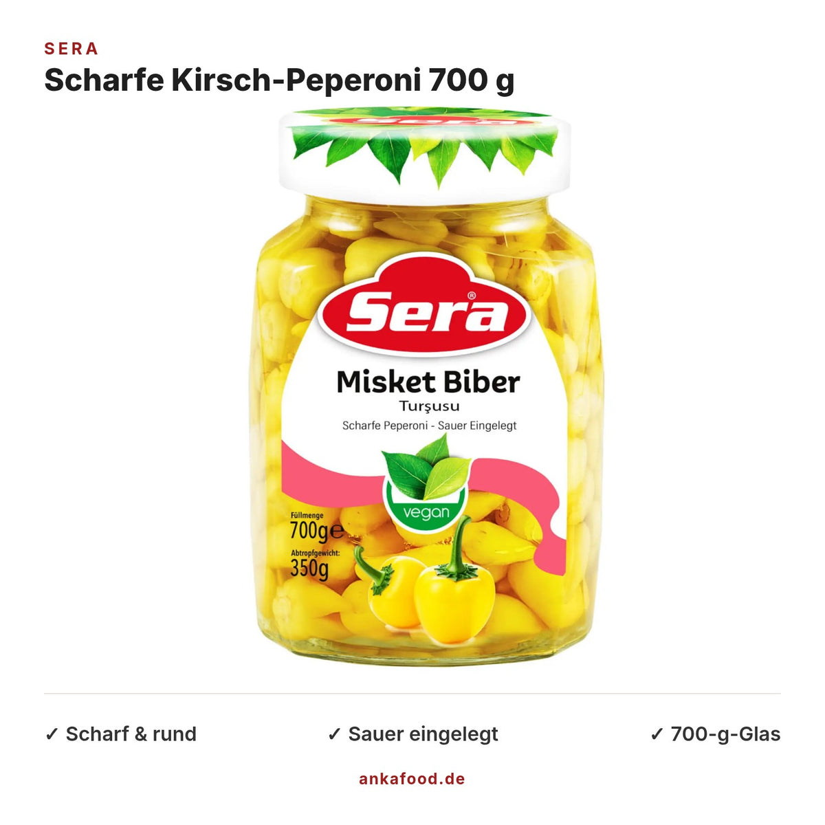 Sera Scharfe Kirsch-Peperoni eingelegt 700 g – Anka Food