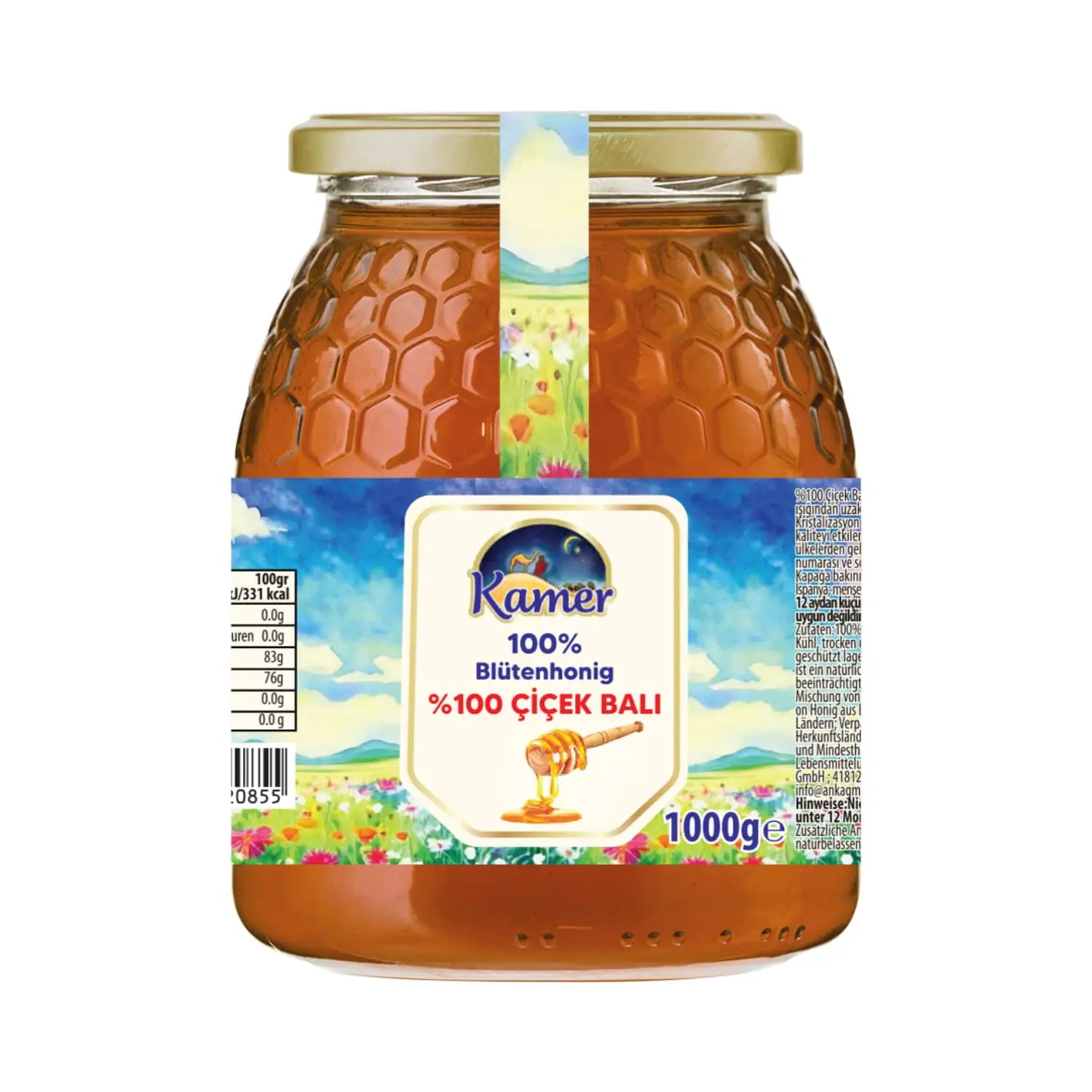 Blütenhonig 1000g im Glas – 100% Naturreiner Genuss – Anka Food