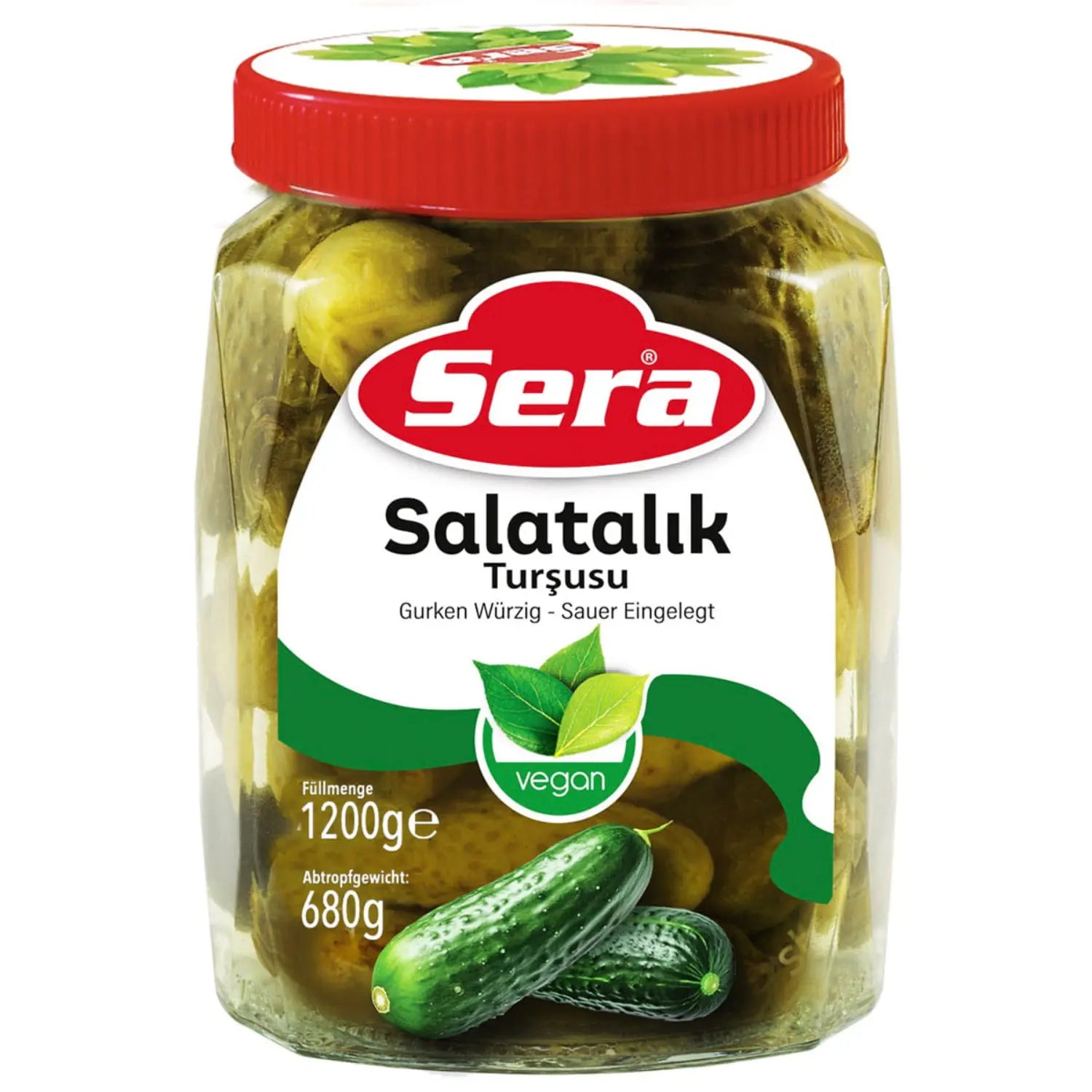 Sera Eingelegte Gurken würzig-sauer 1200g – Knackiges Turşu – Anka Food