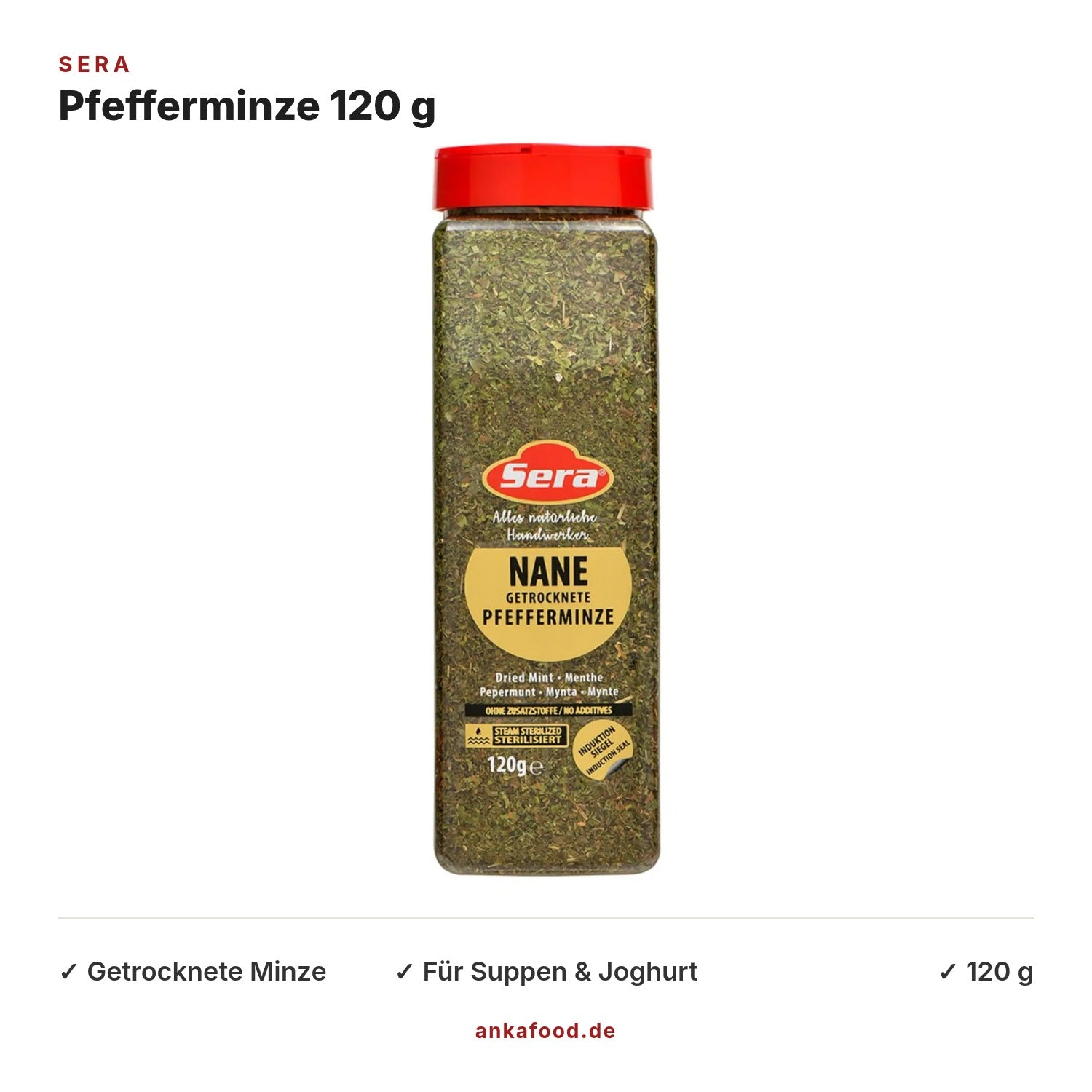 Sera Pfefferminze getrocknet 120 g – Anka Food