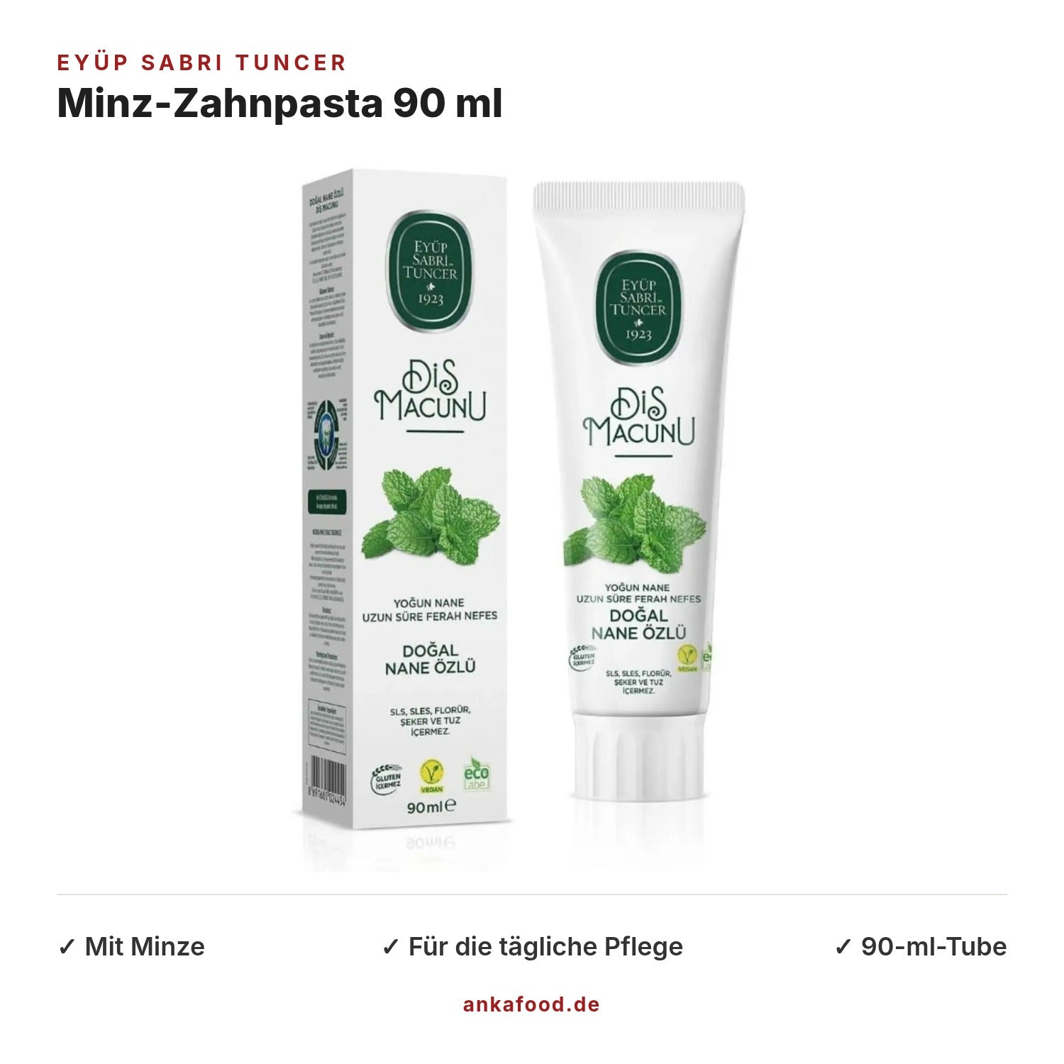 Eyüp Sabri Tuncer Minz-Zahnpasta 90 ml – Anka Food
