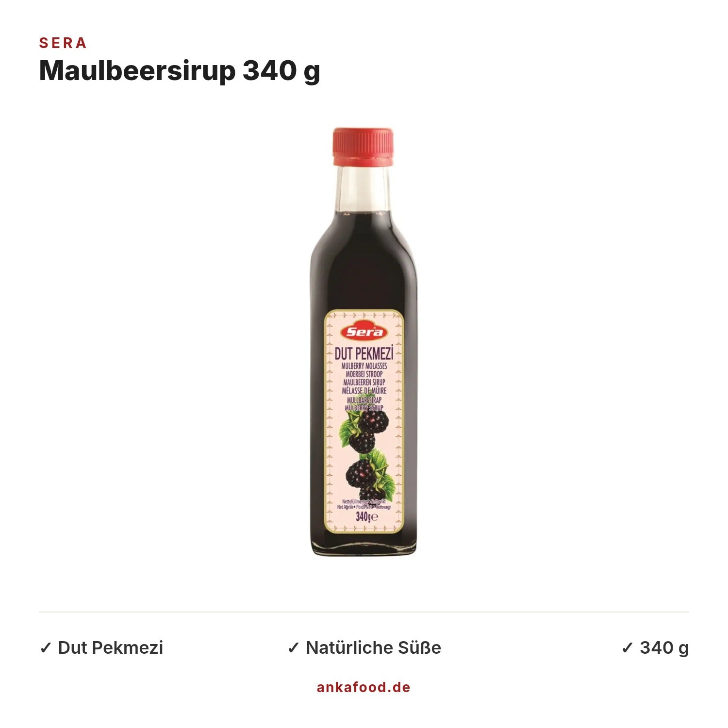 Sera Maulbeersirup 340 g – Dut Pekmezi – Anka Food