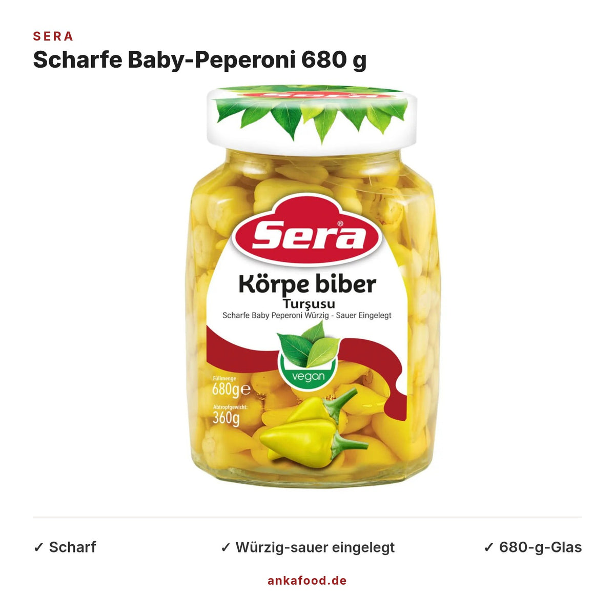 Sera Scharfe Baby-Peperoni 680 g – Anka Food