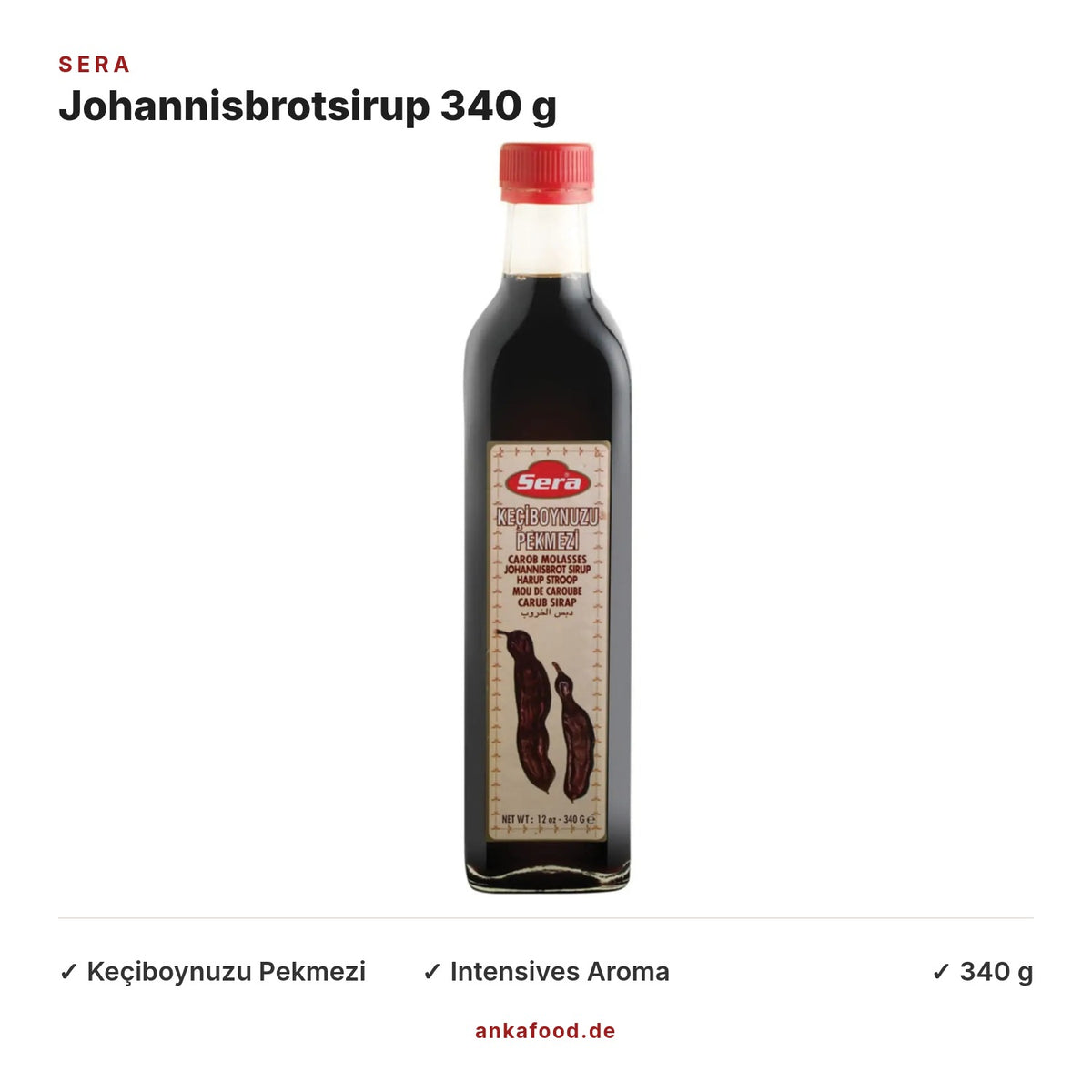 Sera Johannisbrotsirup 340 g – Keçiboynuzu Pekmezi – Anka Food