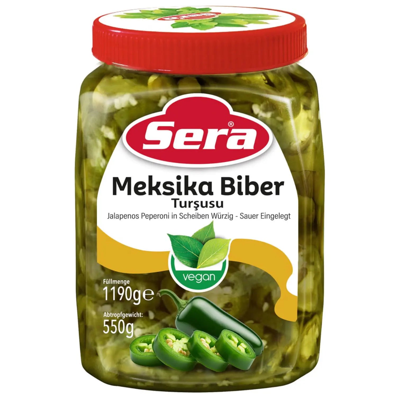Sera Jalapeno Peperoni in Scheiben 1090g – Scharfe Beilage – Anka Food