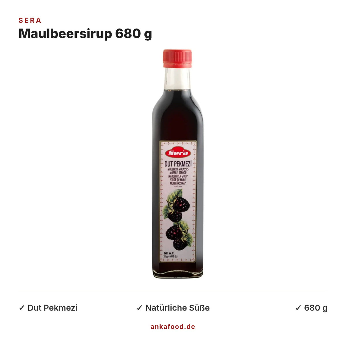 Sera Maulbeersirup Dut Pekmezi 680 g – Anka Food