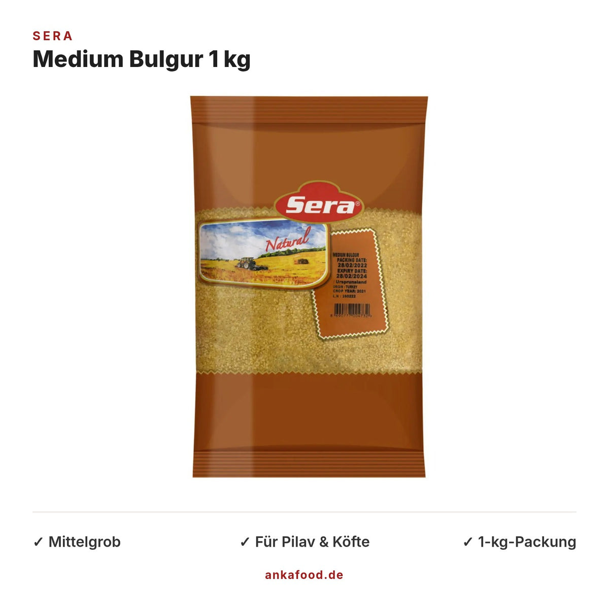 Sera Medium Bulgur 1000 g – Anka Food