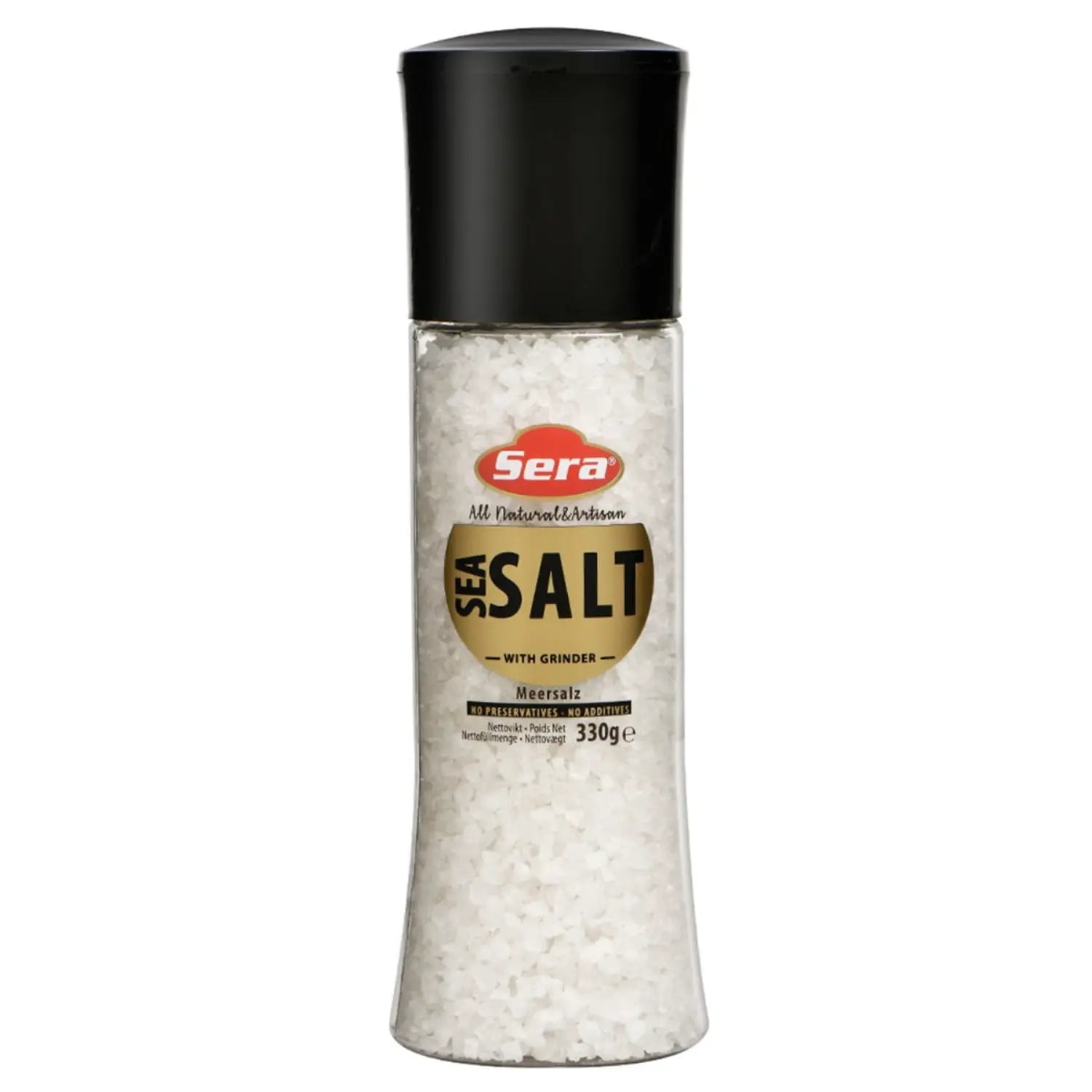 Meersalz mit Mühle 330g – Grobes Meersalz frisch gemahlen – Anka Food