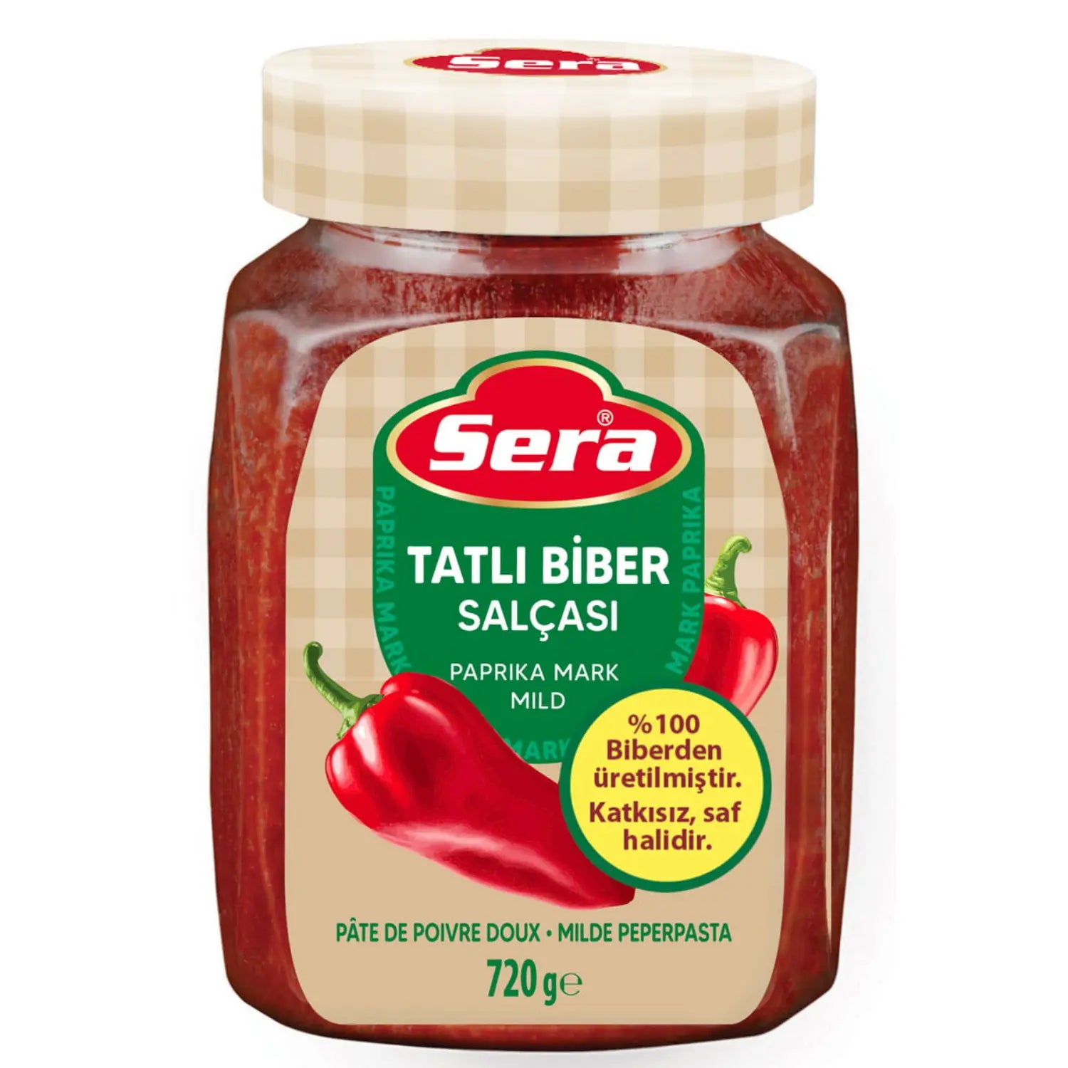 Sera Paprika Mark Mild 720g – Milde Rote Paprikapaste – Anka Food
