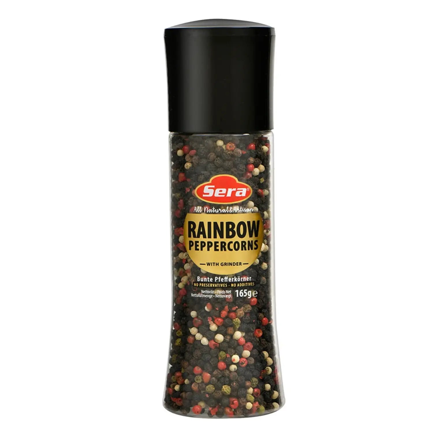 Rainbow Peppercorns 165g mit Mühle – Bunte Pfeffermischung frisch gemahlen – Anka Food