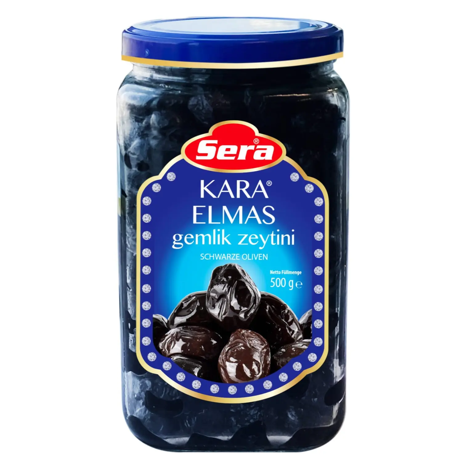 Sera Schwarze Oliven Kara Elmas Gemlik 500g – Anka Food