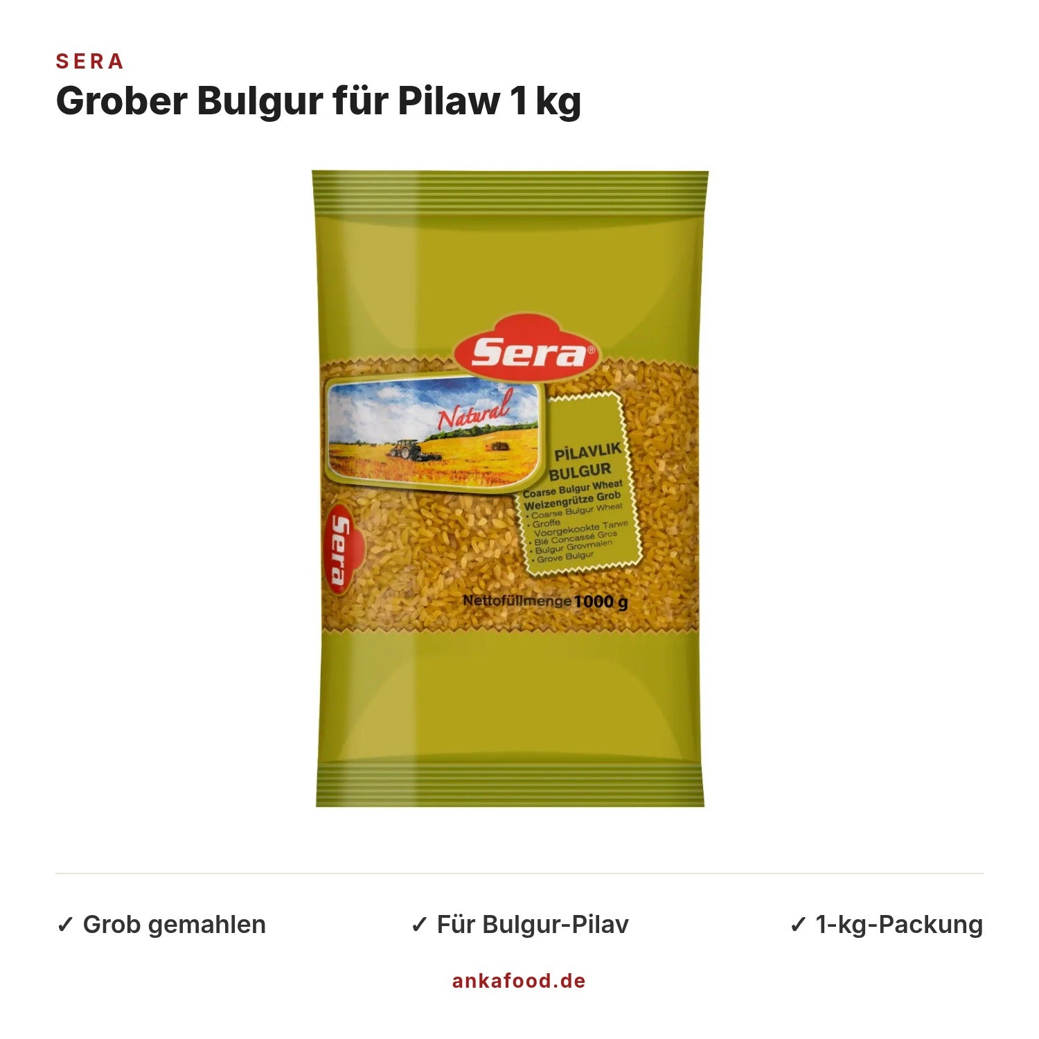 Sera Grober Bulgur für Pilaw 1000 g – Anka Food