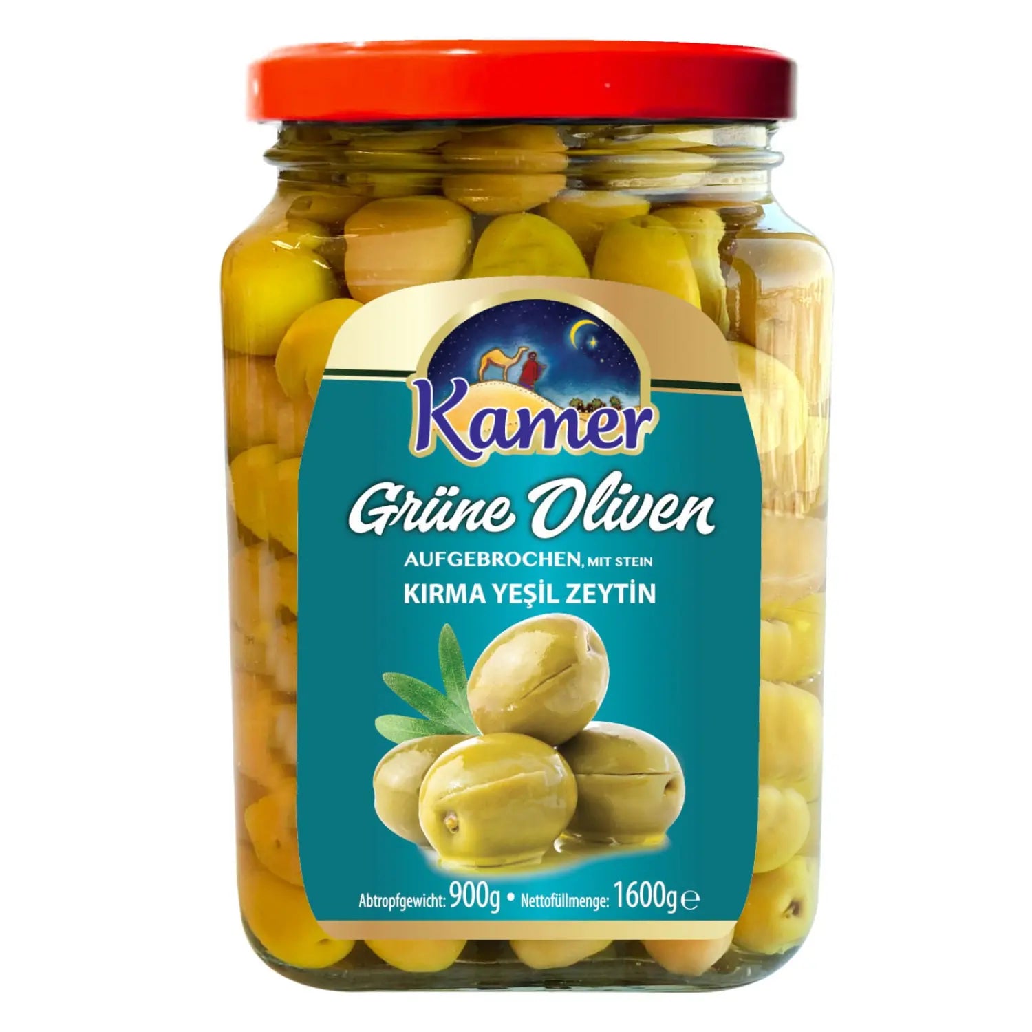 Cracked Green Olives 1600g – Traditional Mediterranean Olives – Anka Food