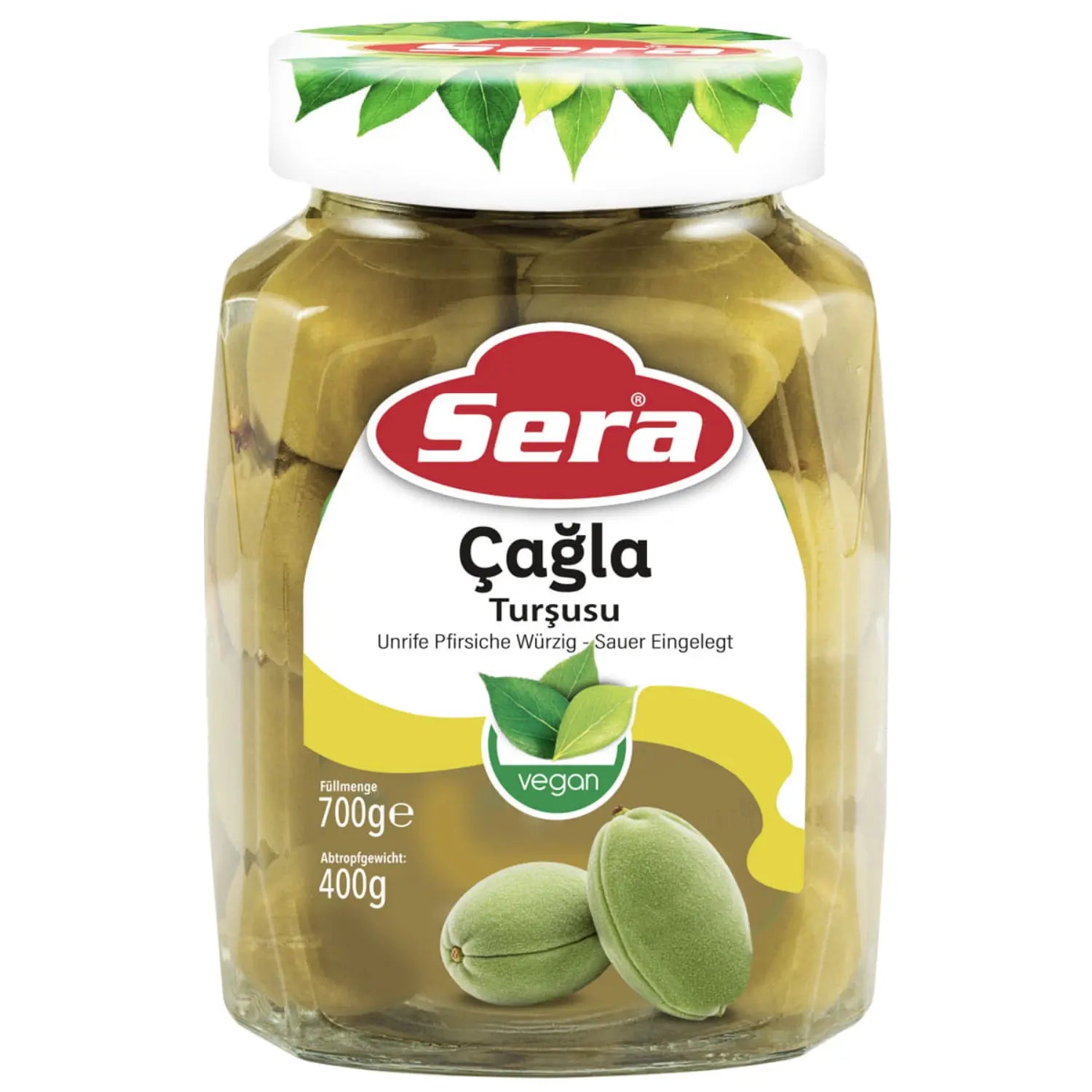 
Eingelegte Unreife Pfirsiche 700g (Çağla) – Knackige Delikatesse – Anka Food
