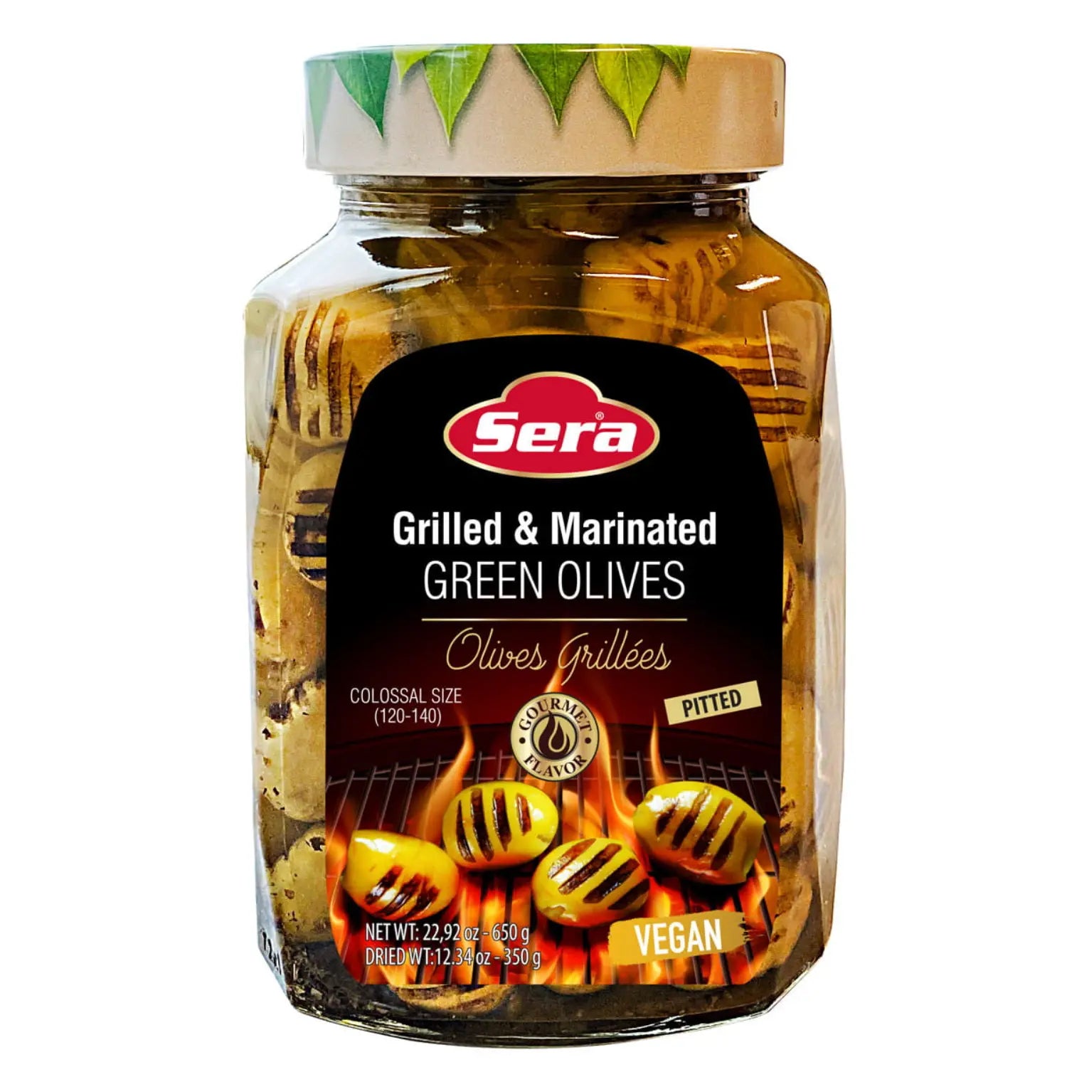 Gegrillte grüne Oliven mariniert 350g ATG – Gourmet Grill-Aroma – Anka Food