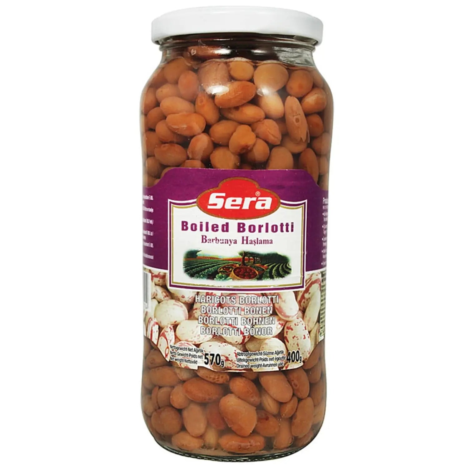 Gekochte Borlotti-Bohnen 570g – Verzehrfertig – Anka Food