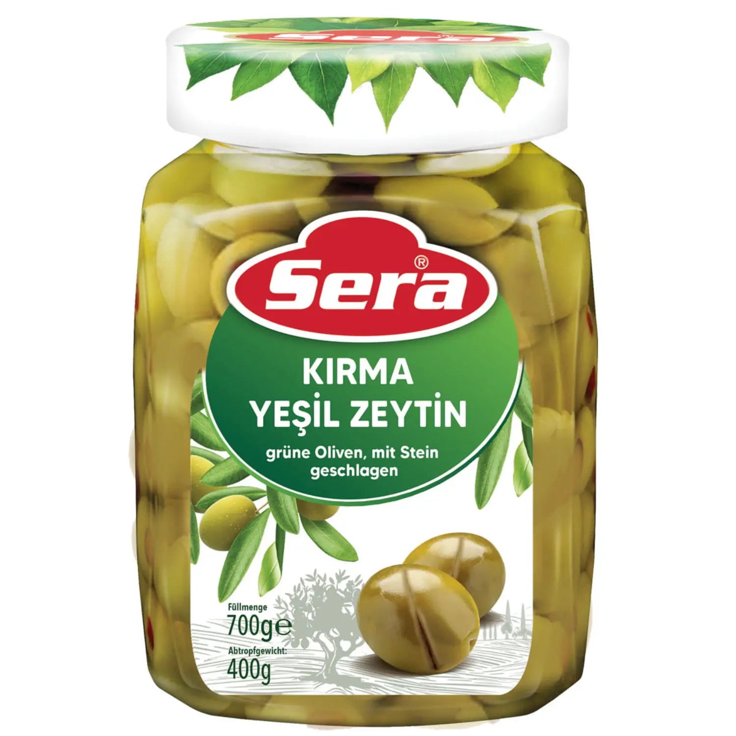 Grüne Oliven geschlagen (Kirma) 400g ATG – Traditionell & Frisch – Anka Food