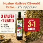 Hazine Olivenöl 3 kaufen + 1 gratis