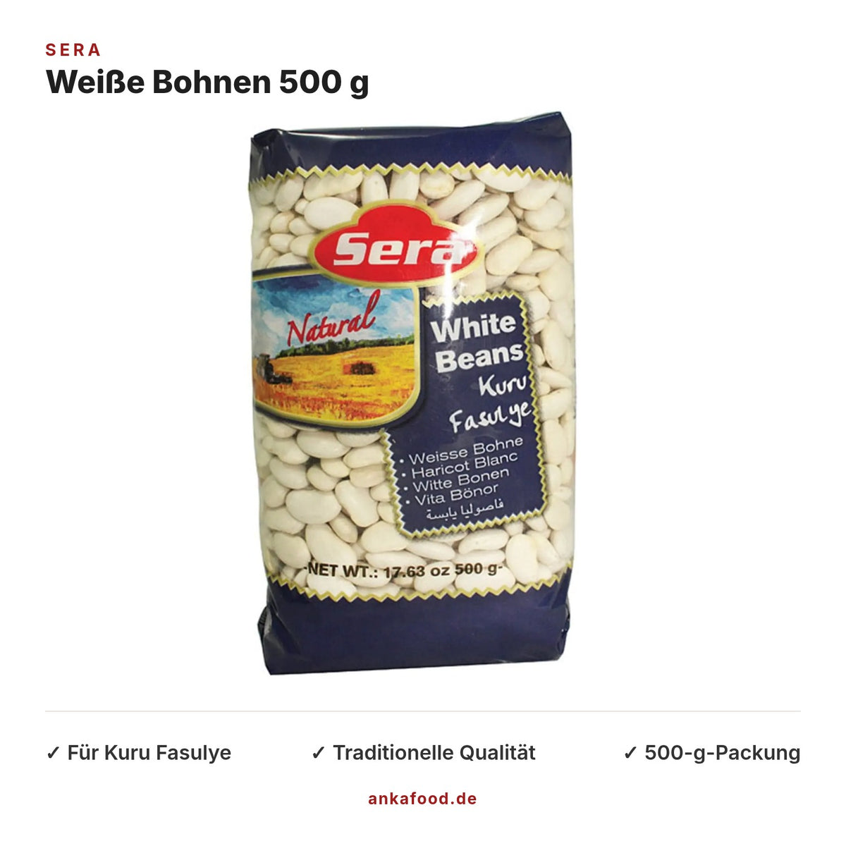 Sera Weiße Bohnen 500 g – Anka Food