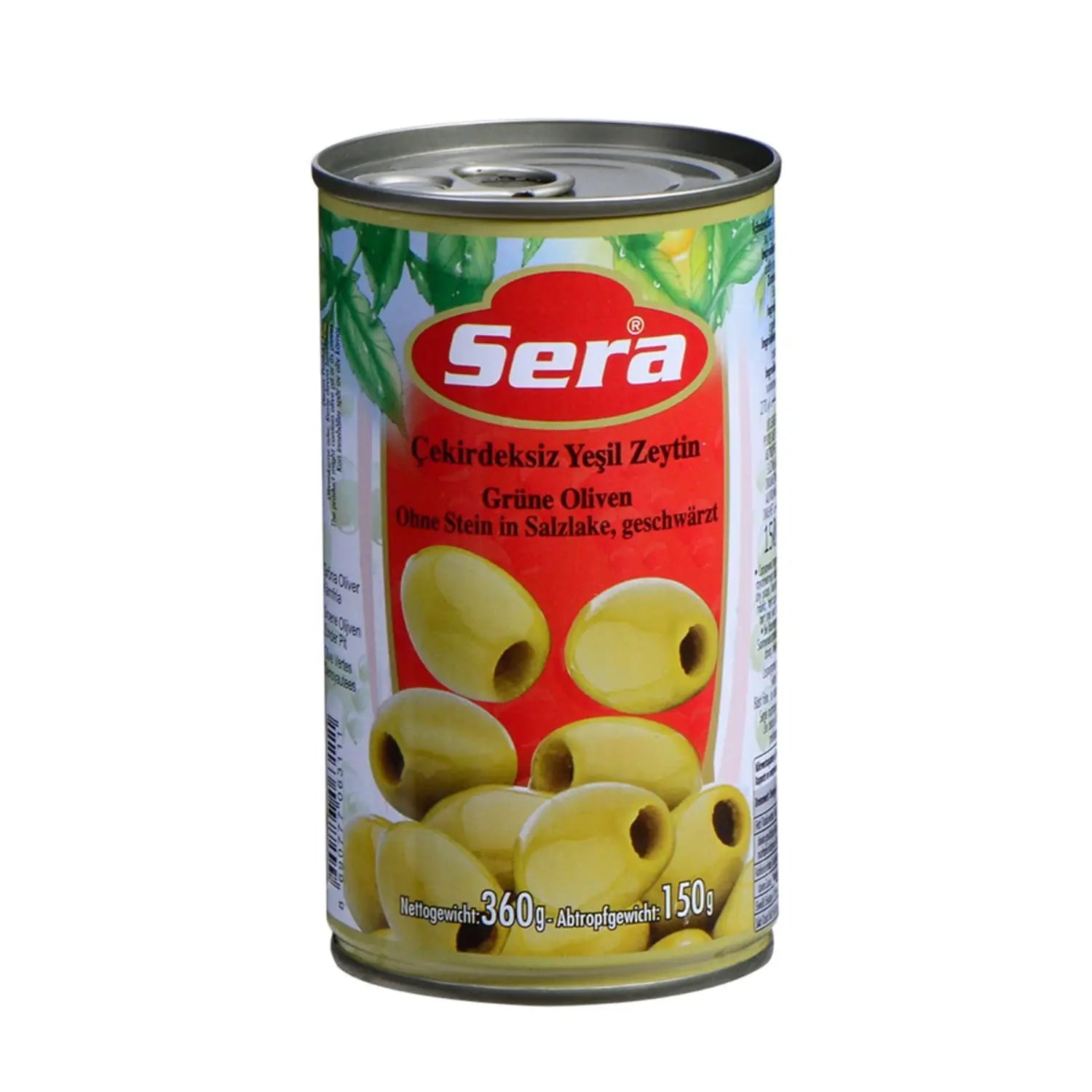 Pitted Green Olives 360g – Stone-Free Canned Table Olives – Anka Food