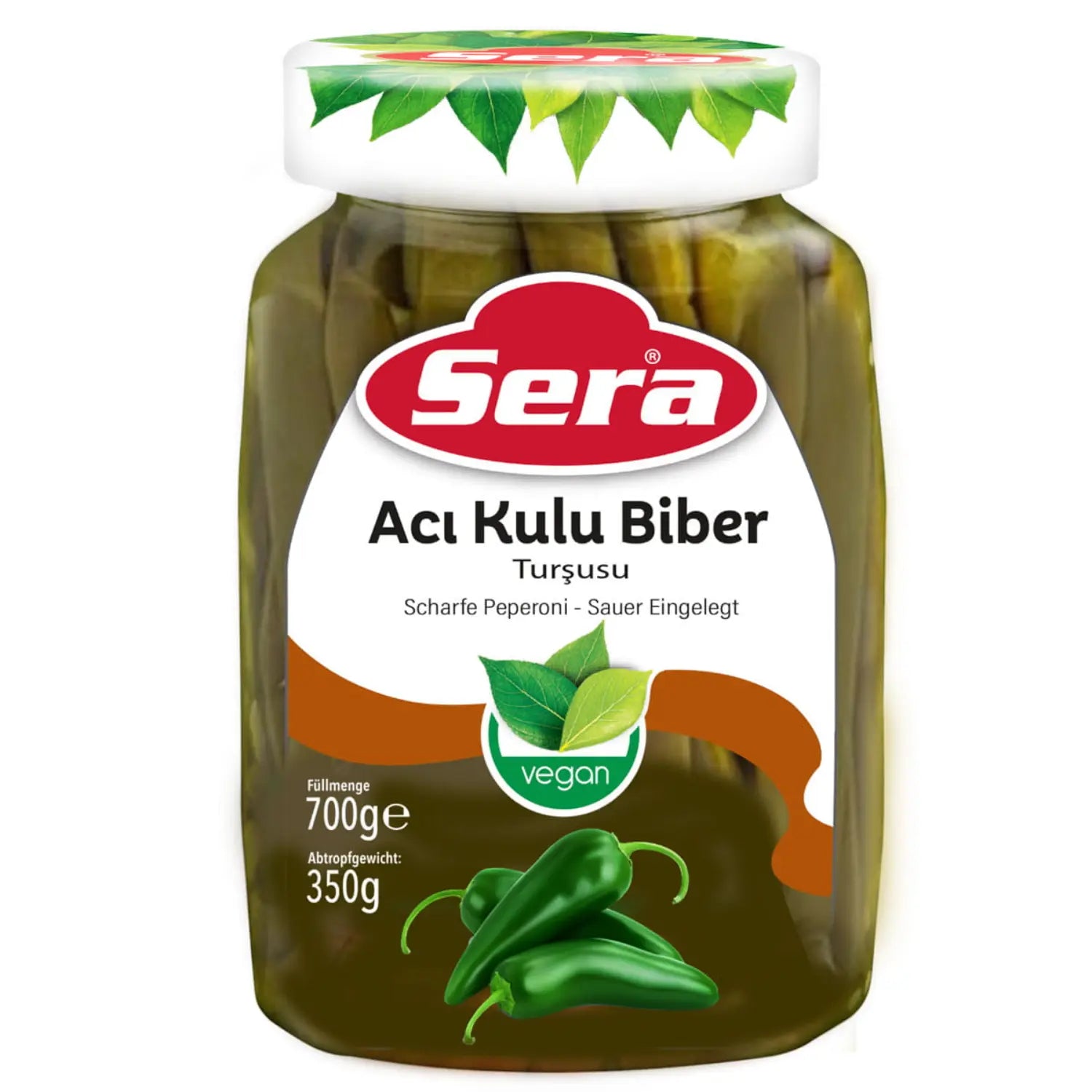 Scharfe Peperoni 700g Sauer Eingelegt – Knackige Chilischoten – Anka Food