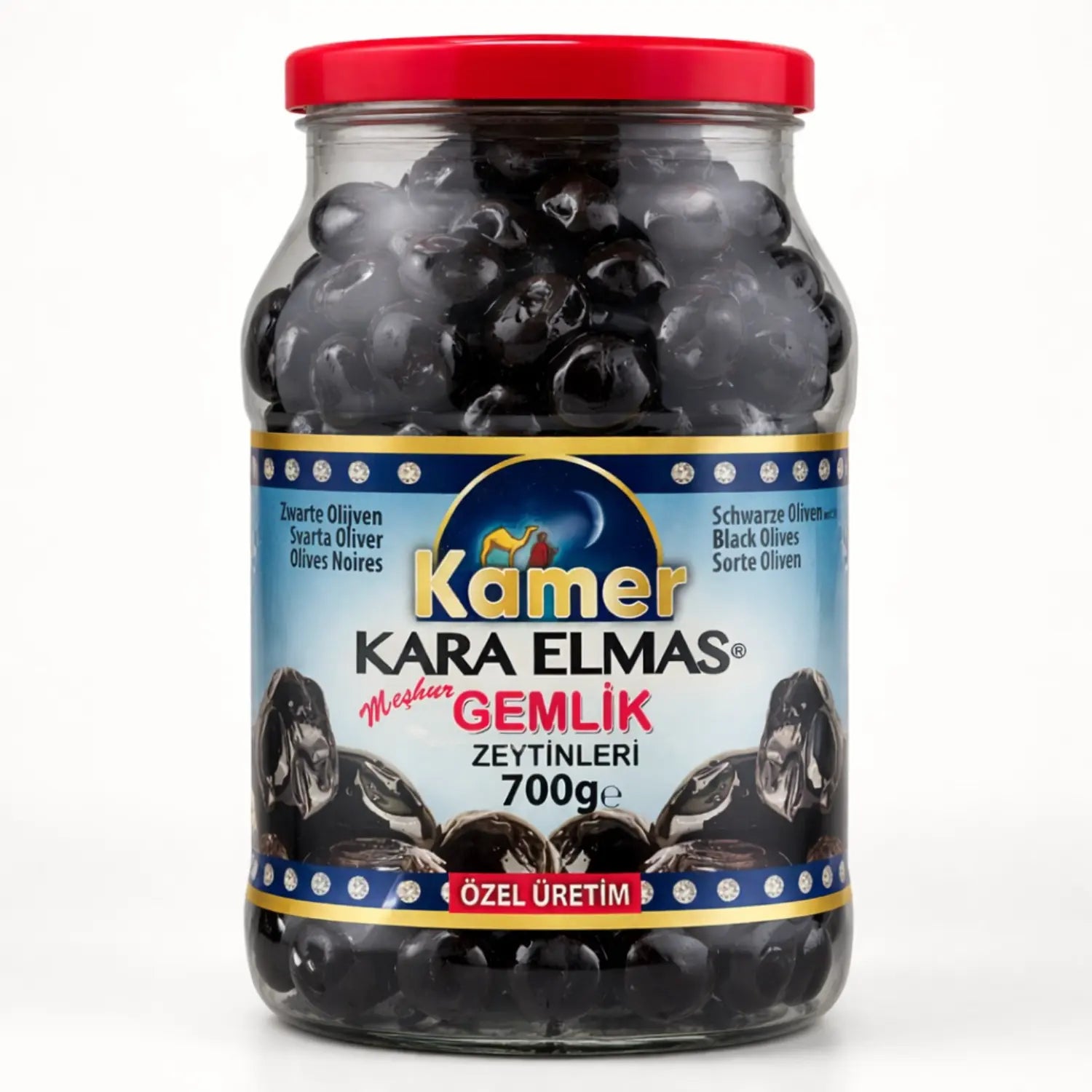 Schwarze Oliven Kara Elmas 700g – Gemlik Premium Zeytin – Anka Food
