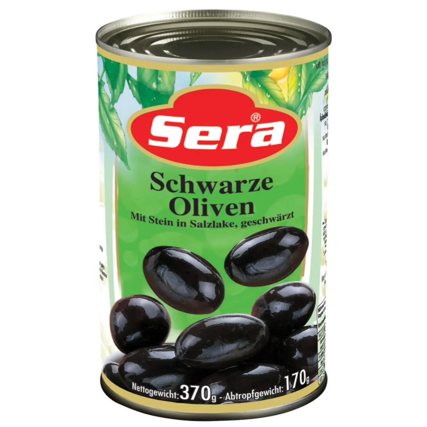 Schwarze Oliven 370g in Salzlake – Klassische Qualität – Anka Food