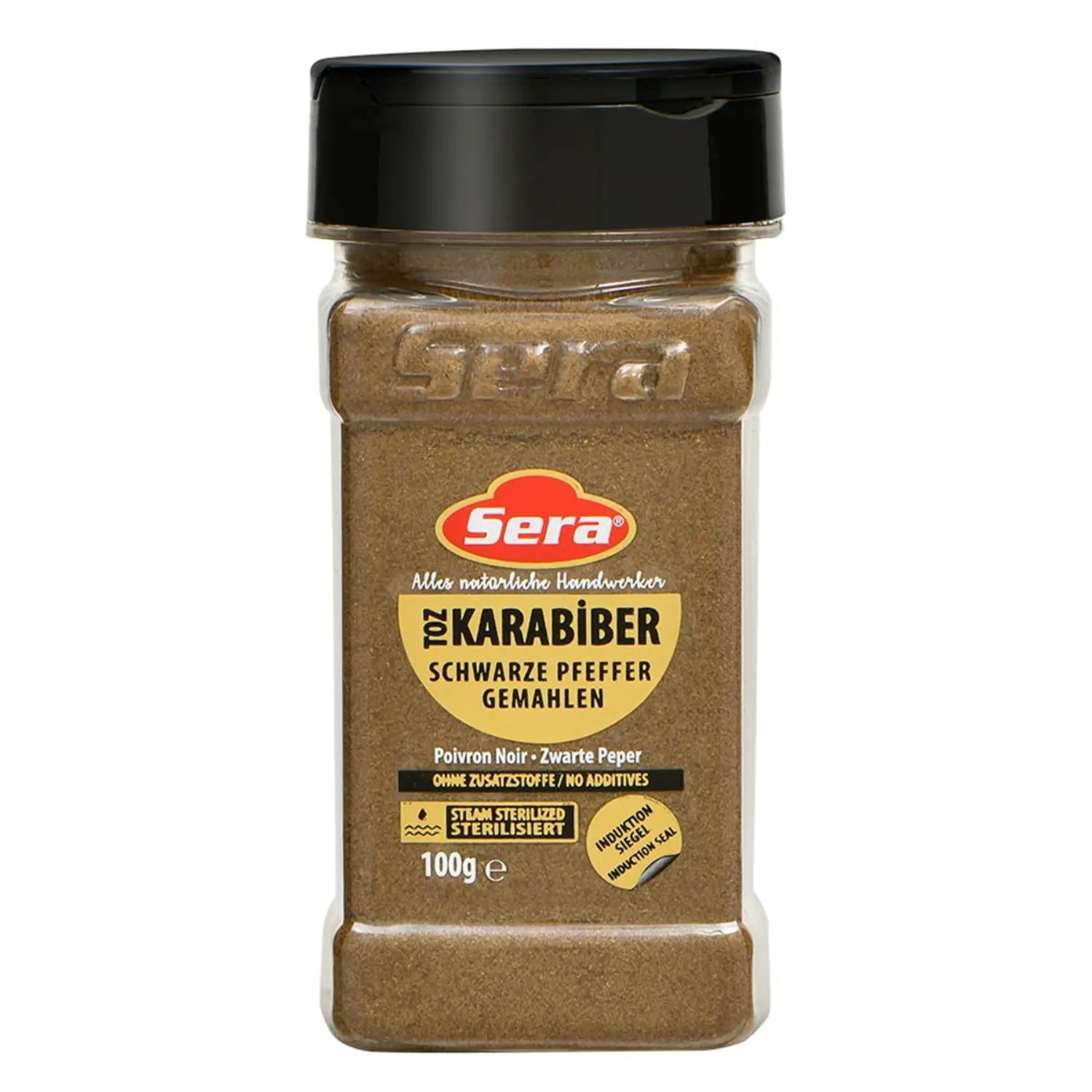 Sera Schwarzer Pfeffer gemahlen 100g – Praktische Streudose – Anka Food