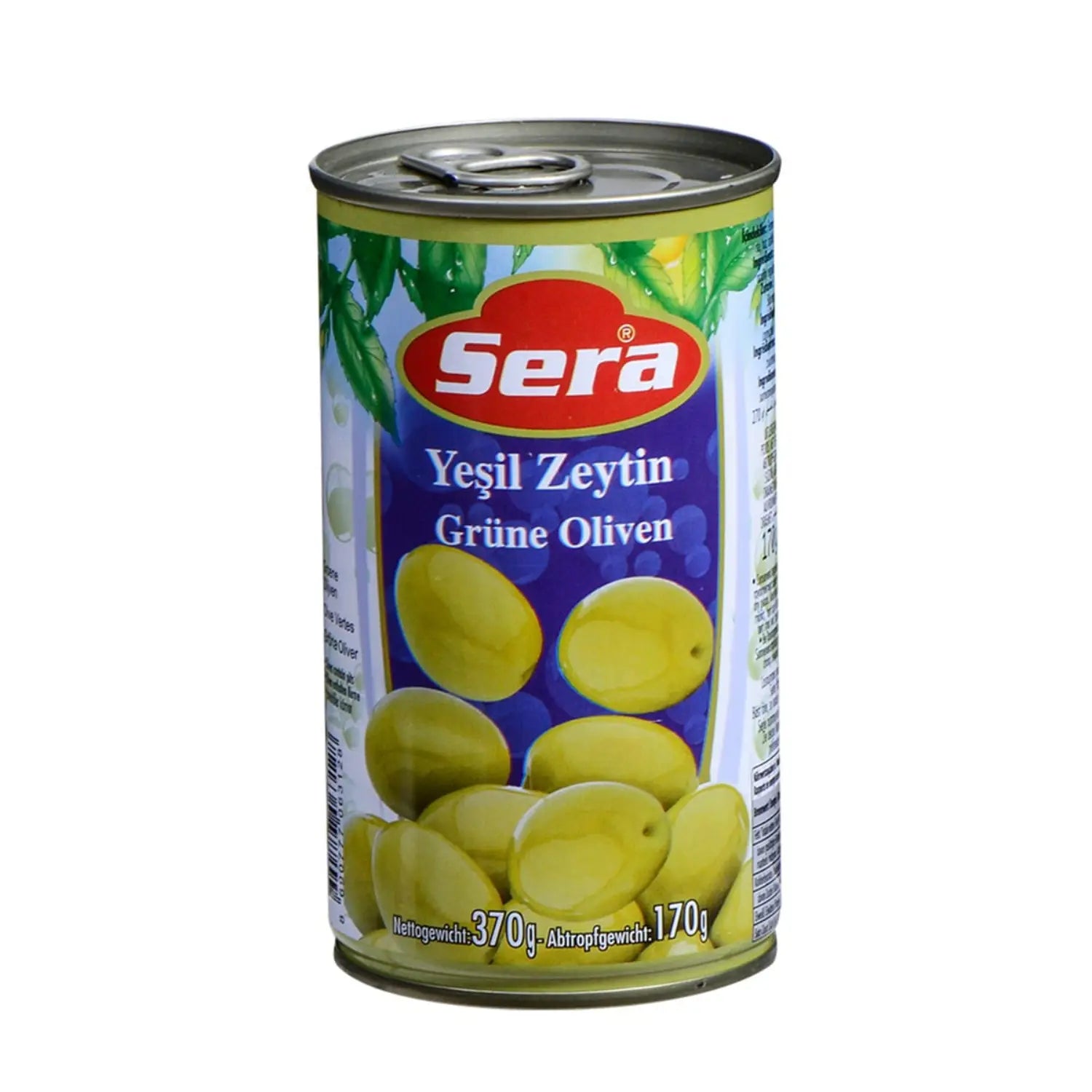 Whole Green Olives 370g – Traditional Canned Table Olives – Anka Food