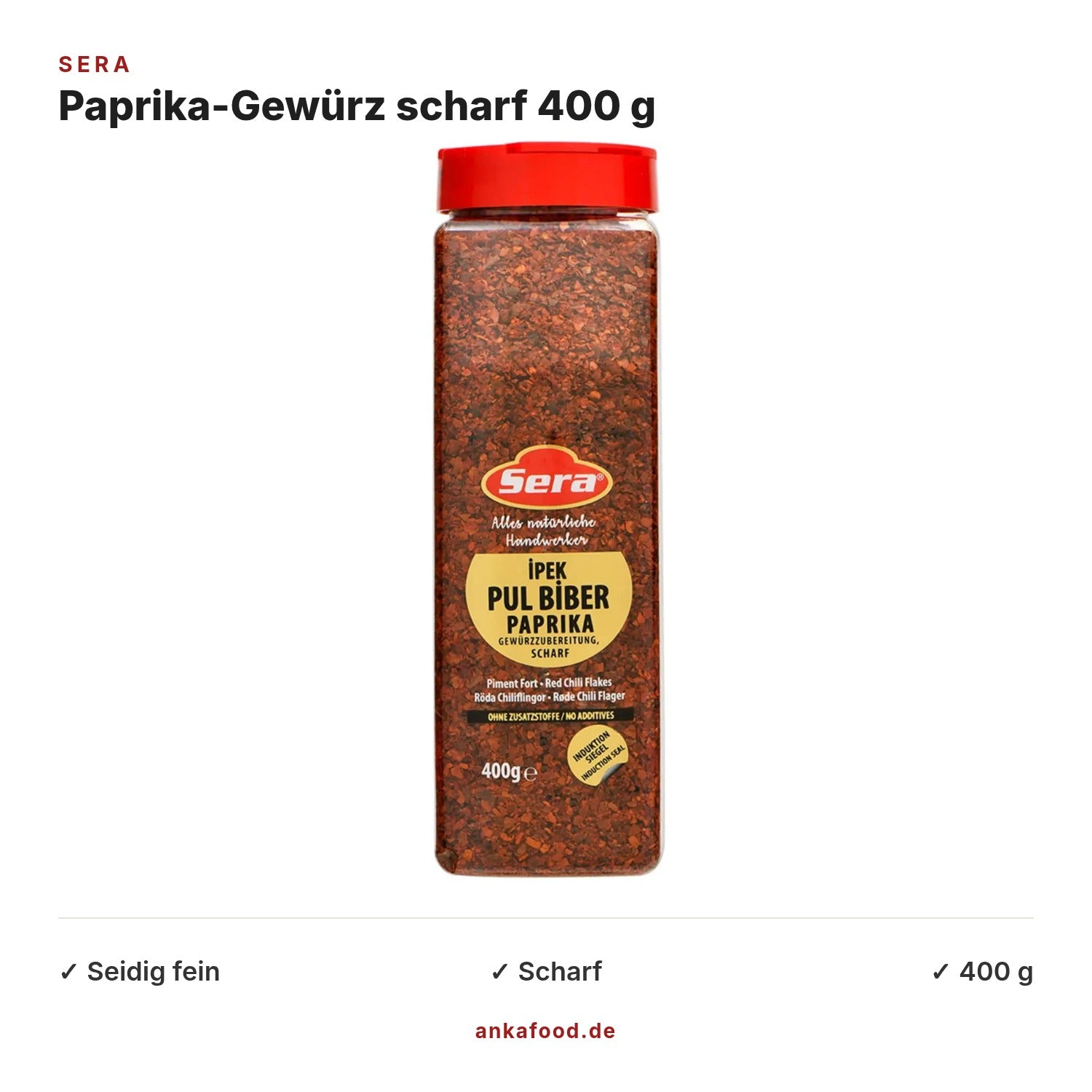 Sera Seidige Paprika-Gewürzzubereitung scharf 400 g – Anka Food