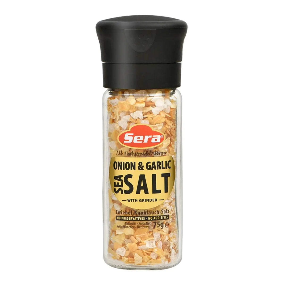 Sera Zwiebel-Knoblauch-Meersalz mit Mühle 75 g – im Gewürz-Set enthalten